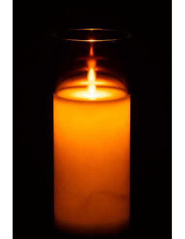 Lampe à LED en verre brun brillant de grande taille