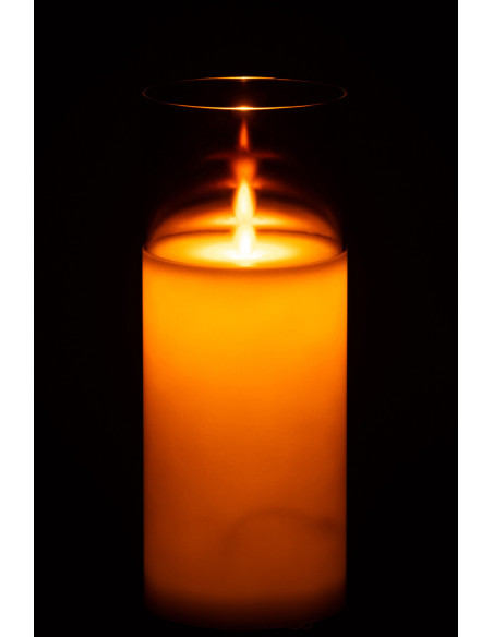 Lampe à LED en verre brun brillant de grande taille