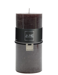 Bougie cylindrique marron/noir L -72H