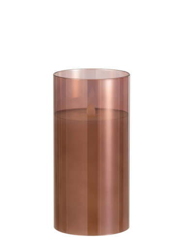 Lampe à LED en verre brun moyen brillant