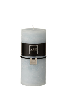 Bougie cylindrique bleu clair L70h