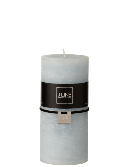 Bougie cylindrique bleu clair L70h