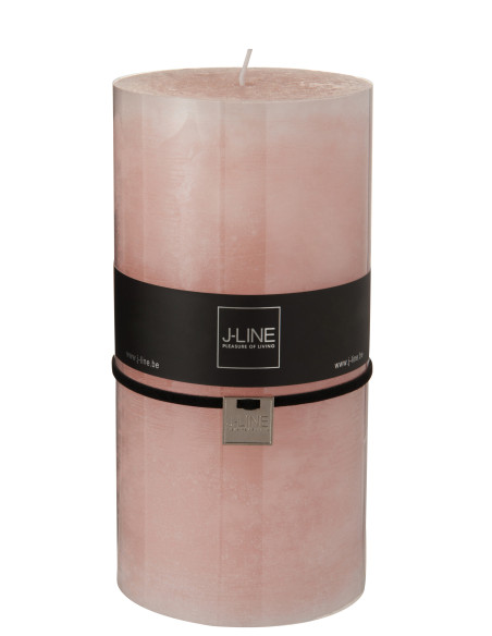 Bougie cylindrique rose poudré XXL cm-140H
