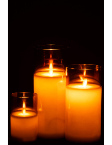 Lampe à LED en verre brun brillant de grande taille