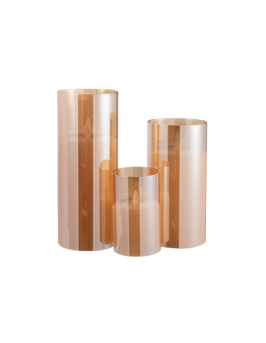 Lampe à LED en verre doré brillant de grande taille