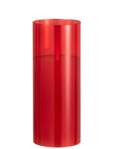 Lampe à LED en verre rouge brillant de grande taille