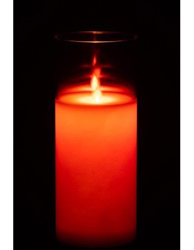 Lampe à LED en verre rouge brillant de grande taille