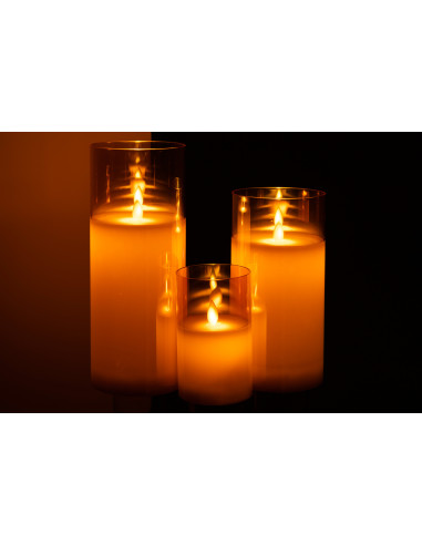 Lampe à LED en verre doré brillant de grande taille