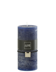 Bougie cylindrique bleu foncé grande 72H