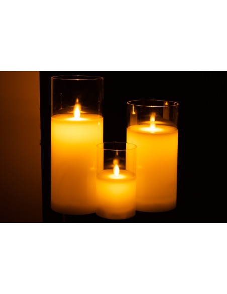 Lampe à LED en verre transparent brillant de grande taille