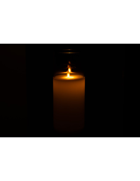 Lampe à LED en verre gris brillant de grande taille