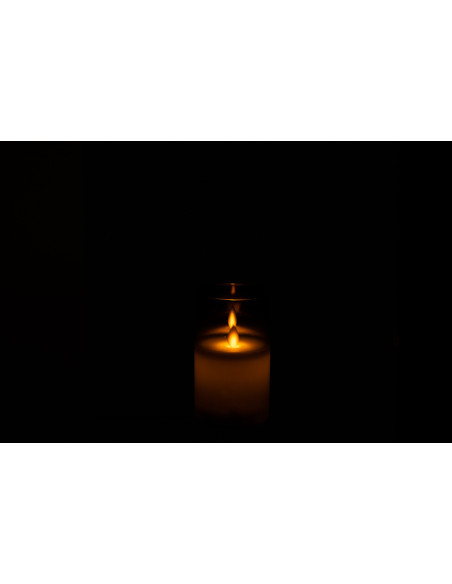 Lampe LED en verre gris brillant petite