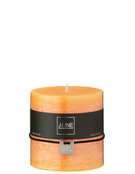 Bougie cylindrique orange 64H