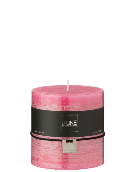 Bougie cylindrique rose 64H Bougie cylindrique rose 64H