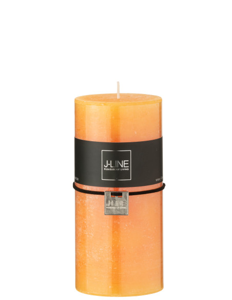 Bougie cylindrique orange grande 52H