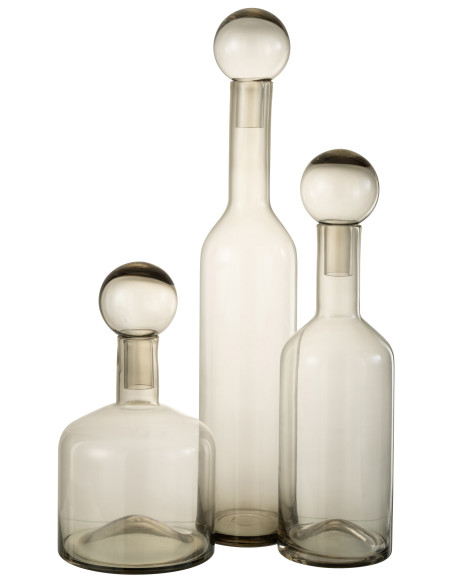 Décoration de bouteille en verre Norma Gris Grand