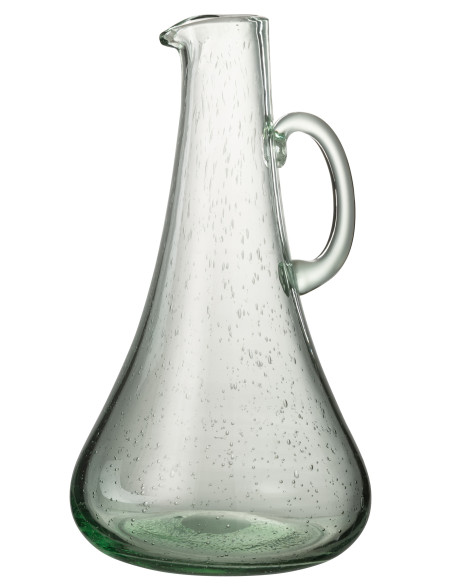 Carafe en verre vert clair