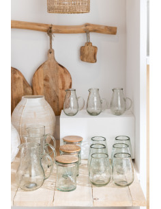 Carafe en verre transparente petite 2