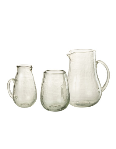 Carafe en verre transparente de grande taille