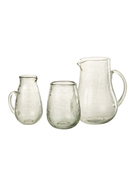 Carafe en verre transparente de grande taille