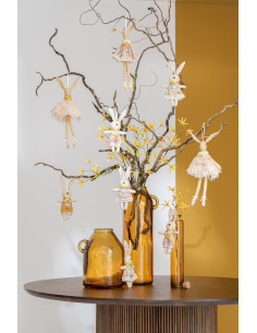 Poignée de vase en verre cylindre ocre petit 2