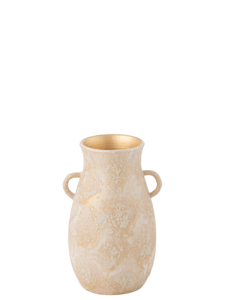 Vase Amphore en Terre Cuite Rose Or de Taille Moyenne Vase Amphore en Terre Cuite Rose Or de Taille Moyenne