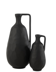 Vase Goa Aluminium Noir Grand 2