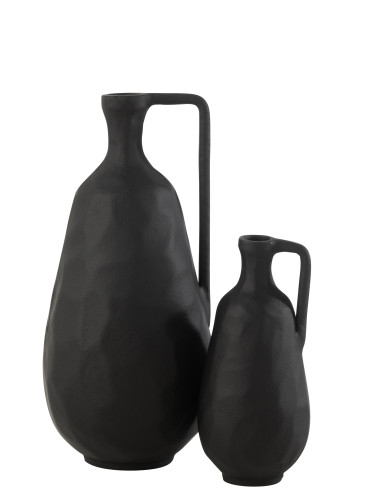 Vase Goa Aluminium Noir Grand