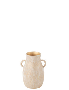 Vase Amphore en Terre Cuite Rose Or Petit