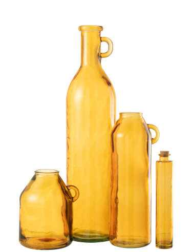 Vase Bouteille Cylindre Ocre