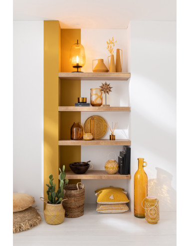 Vase Bouteille Cylindre Ocre