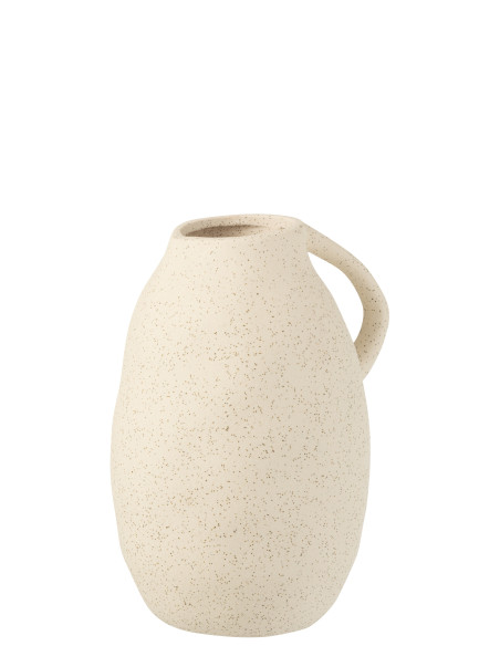 Vase Cruche en céramique beige de taille moyenne Vase Cruche en céramique beige de taille moyenne