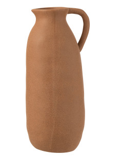 Vase Cruche en céramique marron grand