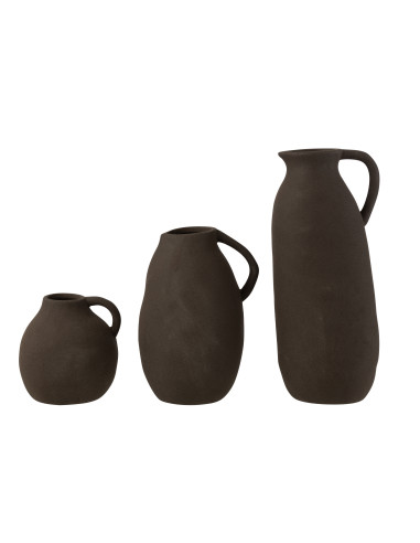 Vase Cruche en Céramique Noir Grand