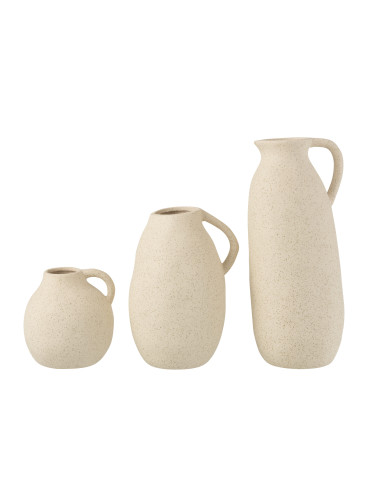Vase Cruche en céramique beige de grande taille