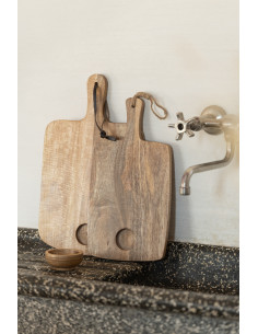 Planche à découper + Bol en bois de manguier naturel 2