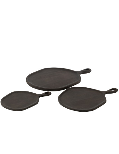 Plateau en bois de manguier wengé large