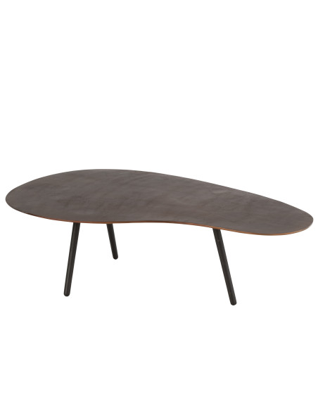 Table basse en aluminium/fer marron de grande taille Table basse en aluminium/fer marron de grande taille