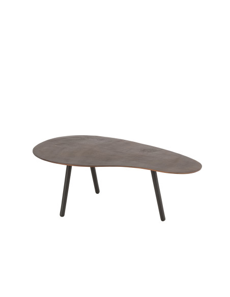 Table basse en aluminium/fer marron petite Table basse en aluminium/fer marron petite