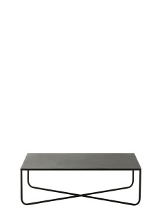 Table basse en métal noir à cadre croisé 2