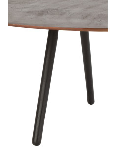 Table basse en aluminium/fer marron de grande taille 2