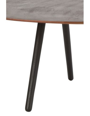 Table basse en aluminium/fer marron de grande taille