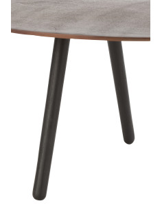 Table basse en aluminium/fer marron petite 2