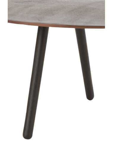 Table basse en aluminium/fer marron petite