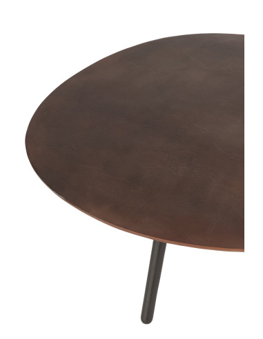 Table basse en aluminium/fer marron de grande taille