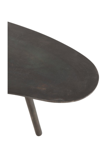 Table basse en aluminium/fer noir petite