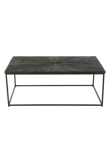 Table basse Shanil en bois/fer noir