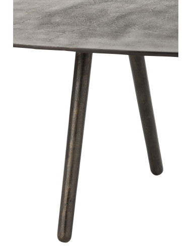 Table basse en aluminium/fer noir de grande taille
