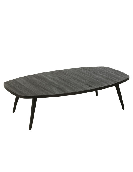 Table basse rectangulaire en teck recyclé noir Table basse rectangulaire en teck recyclé noir