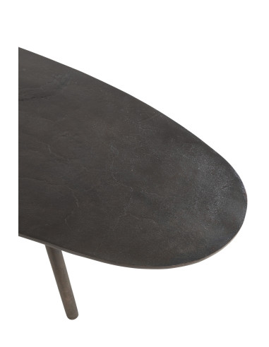 Table basse en aluminium/fer noir de grande taille